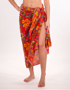 Pareo Viscose Imprime Tiare...