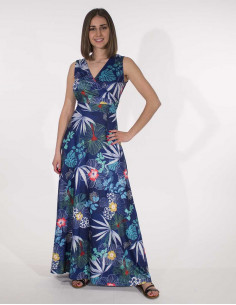 Robe longue maille imprimé...