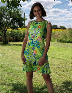 Robe maille imprimé Hibiscus 2