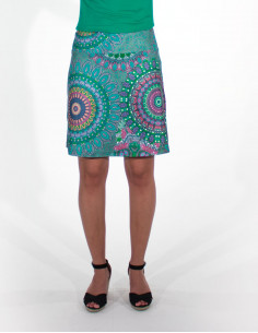 Jupe courte imprimé ethnique