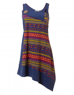 Robe maille mi-longue imprimée