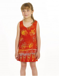 Robe Fille Viscose Motif Mer