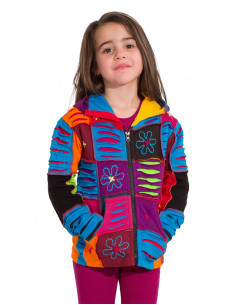 Veste maille coton patch à...