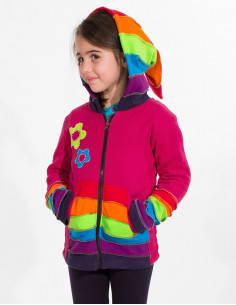 Veste maille coton brodé...