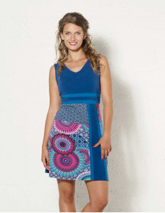 Robe maille à patchs