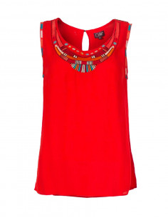 Chemisier viscose crêpe brodé 2