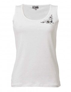 Débardeur coton  motif fleur 2