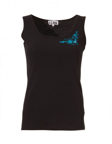 Débardeur coton  motif fleur