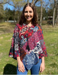 Poncho Maille imprimé Java 2