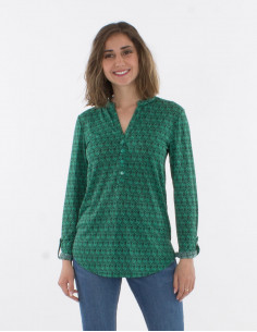 Chemisier maille boutonné...