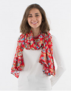 Foulard polyester imprimé Holi