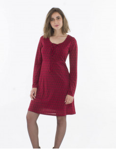 Robe maille boutonnée...