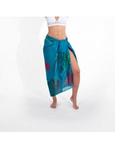 Paréo Coton imprimé Plage...