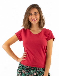 Tee shirt uni manches courtes