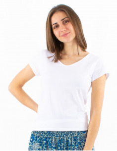 Tee shirt uni manches courtes 2