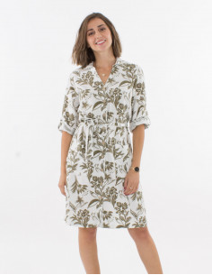 Robe manches 3/4 imprimé... 2