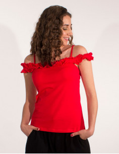 Tee shirt uni bretelles 2