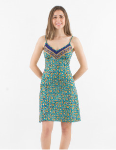 Robe courte bretelles Sari... 2