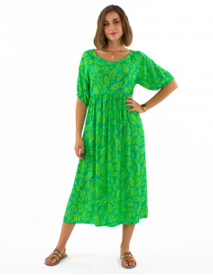 Robe longue manches courtes...