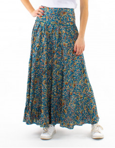 Jupe longue sari imprimé...