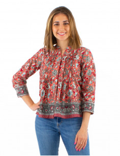 Chemisier coton boutonné...