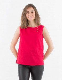 Chemisier 91% coton 9% lin...