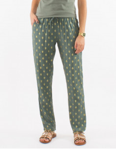 Pantalon viscose ceinture...