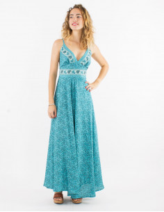 Robe longue polyester dos... 2