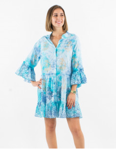 Tunique coton doré manches 3/4 2