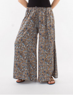 Pantalon large polyester...