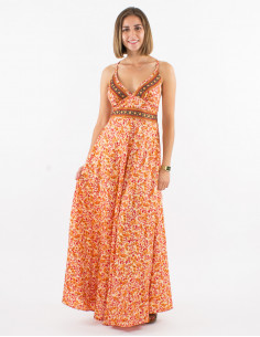 Robe longue polyester dos... 2