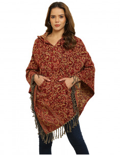 Poncho acrylique triangle...