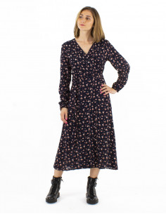 Robe longue crêpe de...