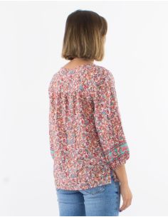 Chemisier polyester manches 3/4 imprimé Floral 2