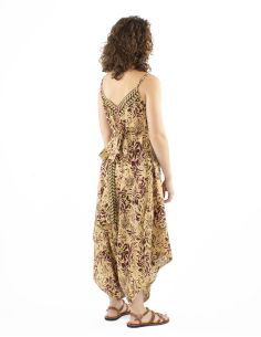 Combi longue polyester à bretelles imprimé Palma 2