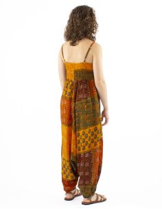 Combi longue polyester à bretelles imprimé Patch 2