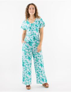 Combi longue viscose manches courtes imprimé Indien