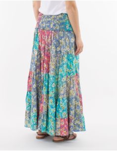 Jupe longue polyester imprimé She argenté 2