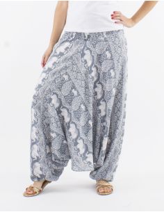 Sarouel viscose 3 en 1 éléphant imprimé Bali Trunk