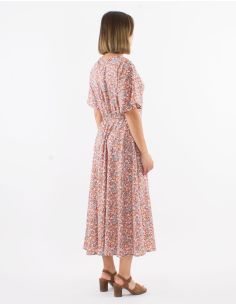 Robe polyester manches courtes imprimé Floral 2