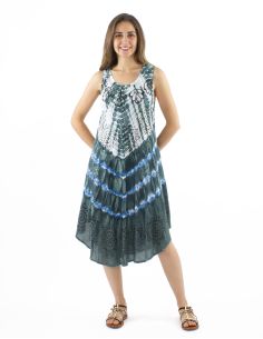 Robe umbrella crêpe de viscose sans manches