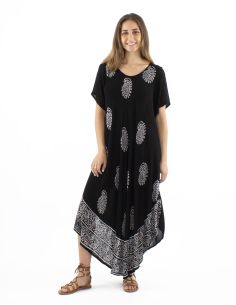 Robe umbrella crêpe de viscose manches courtes