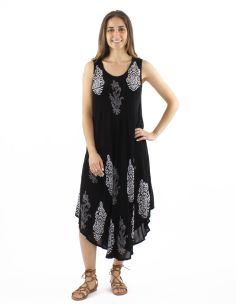 Robe umbrella crêpe de viscose sans manches