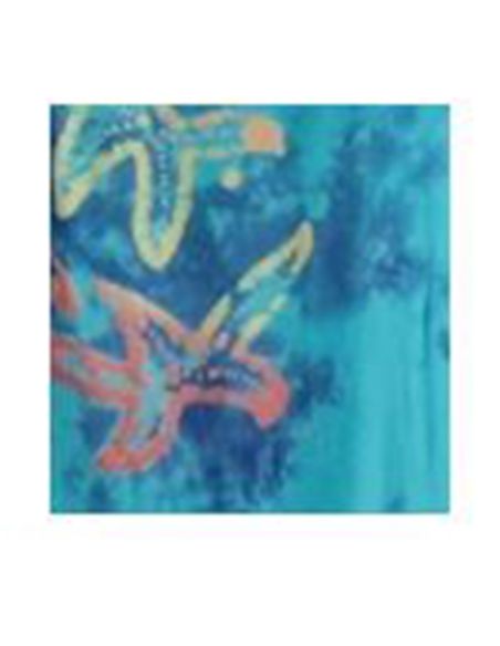 Sarong viscose motif mer avec franges