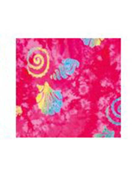 Sarong viscose motif mer avec franges
