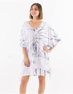 Tunique viscose Tie and Dye manches courtes