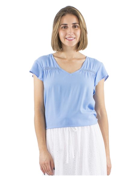 Chemisier Viscose Uni Boutonne Sans Manches