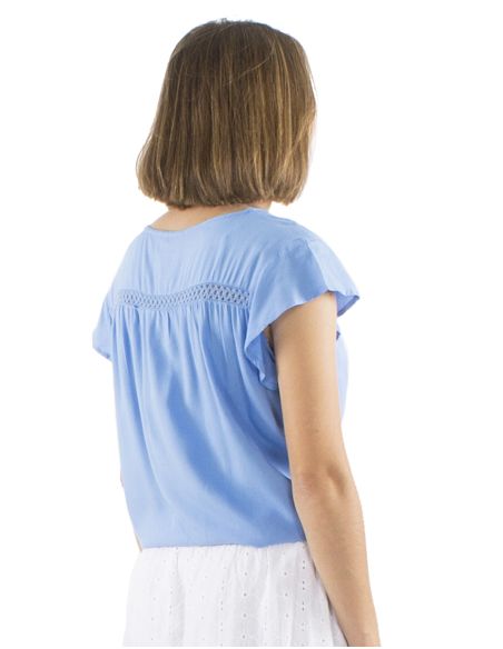 Chemisier Viscose Uni Boutonne Sans Manches