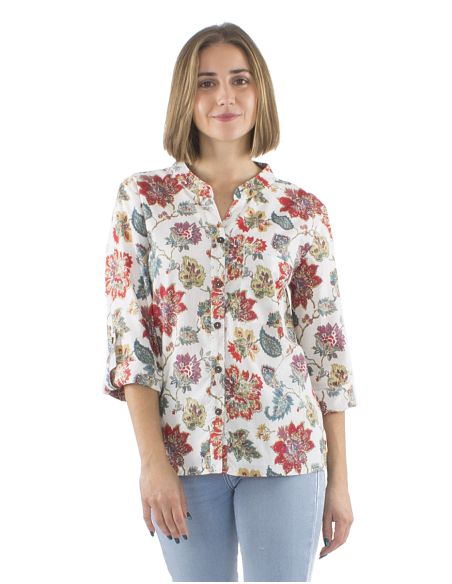 Chemisier Coton Imprime Indien