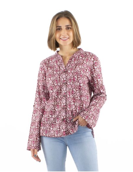 Chemisier Coton Imprime Indien
